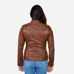 Womens leather jacket brandy 9902