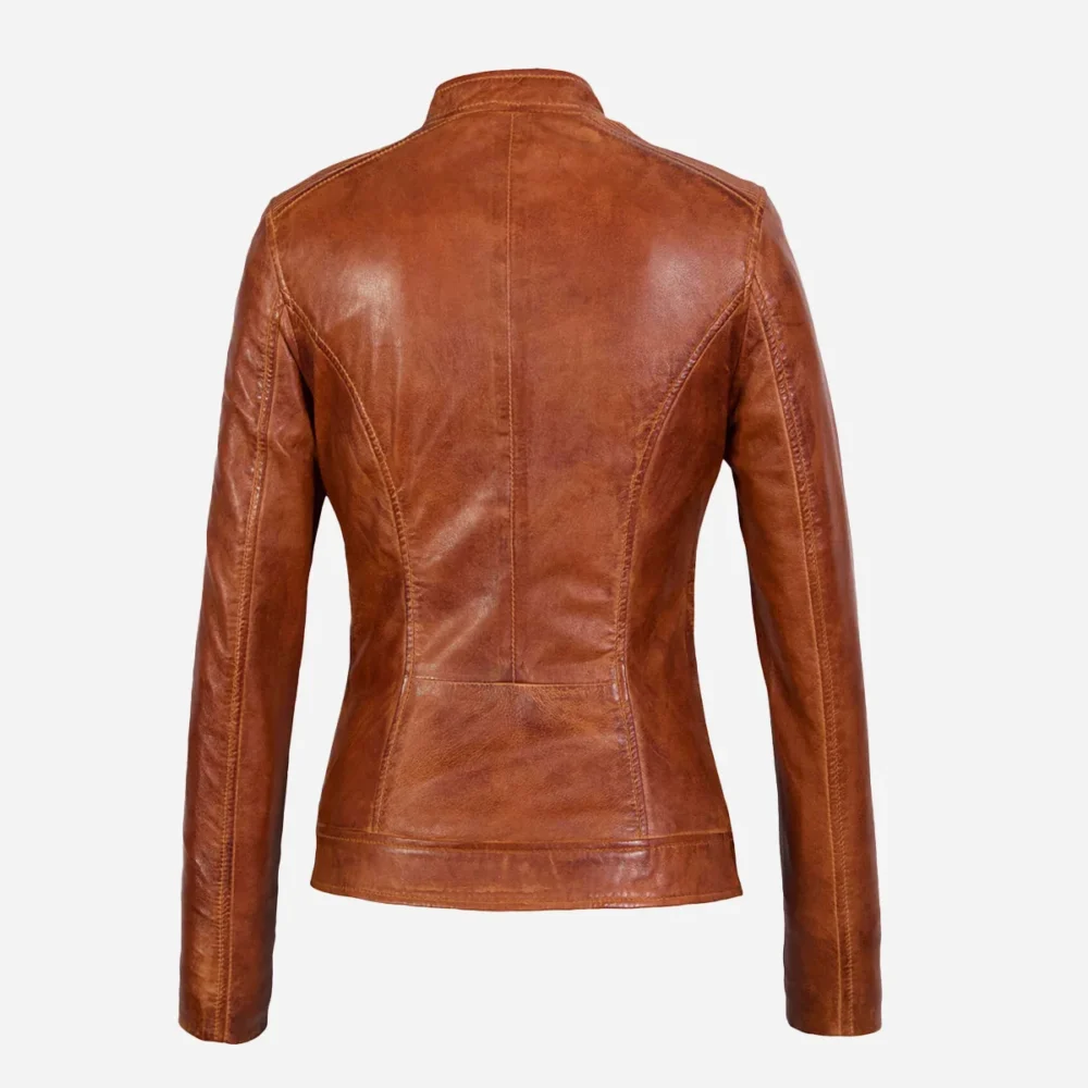 Womens leather jacket brandy Sonia K