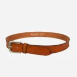Men's hand waxed brandy Buffalo leather belt (40MM)