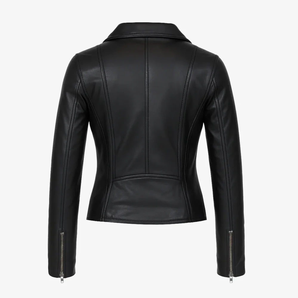 Ladies biker jacket black Perfecto in