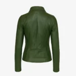 Women's Leather Jacket green 9938 A