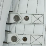 Men's leather jacket white 9948