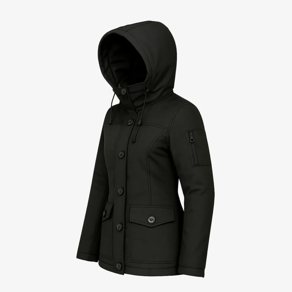 Womens winter down jacket black Cgi
