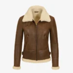 Women's shearling lammy coat hazelnut Jacky