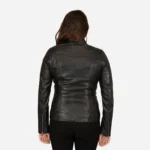 Womens leather jacket black 9902