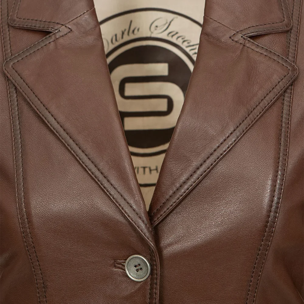 Womens leather veg wood Blazer 24