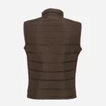 Mens fabric dark brown Bodywarmer