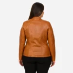 Womens leather plus size jacket brandy 998