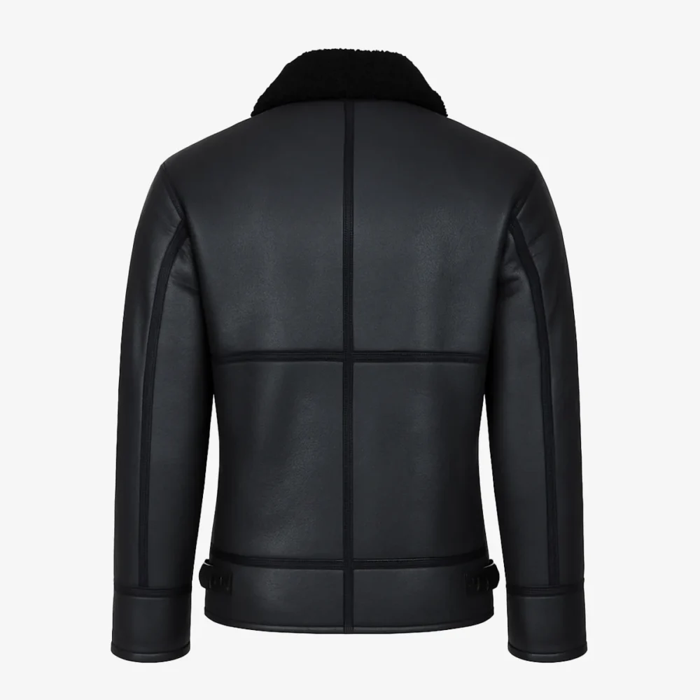 Men's shearling lammy coat black Uk