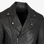 Mens leather biker jacket black Perfecto GBS
