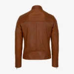 Mens leather jacket brandy N082