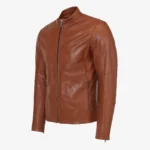 Mens leather jacket Antonio brandy