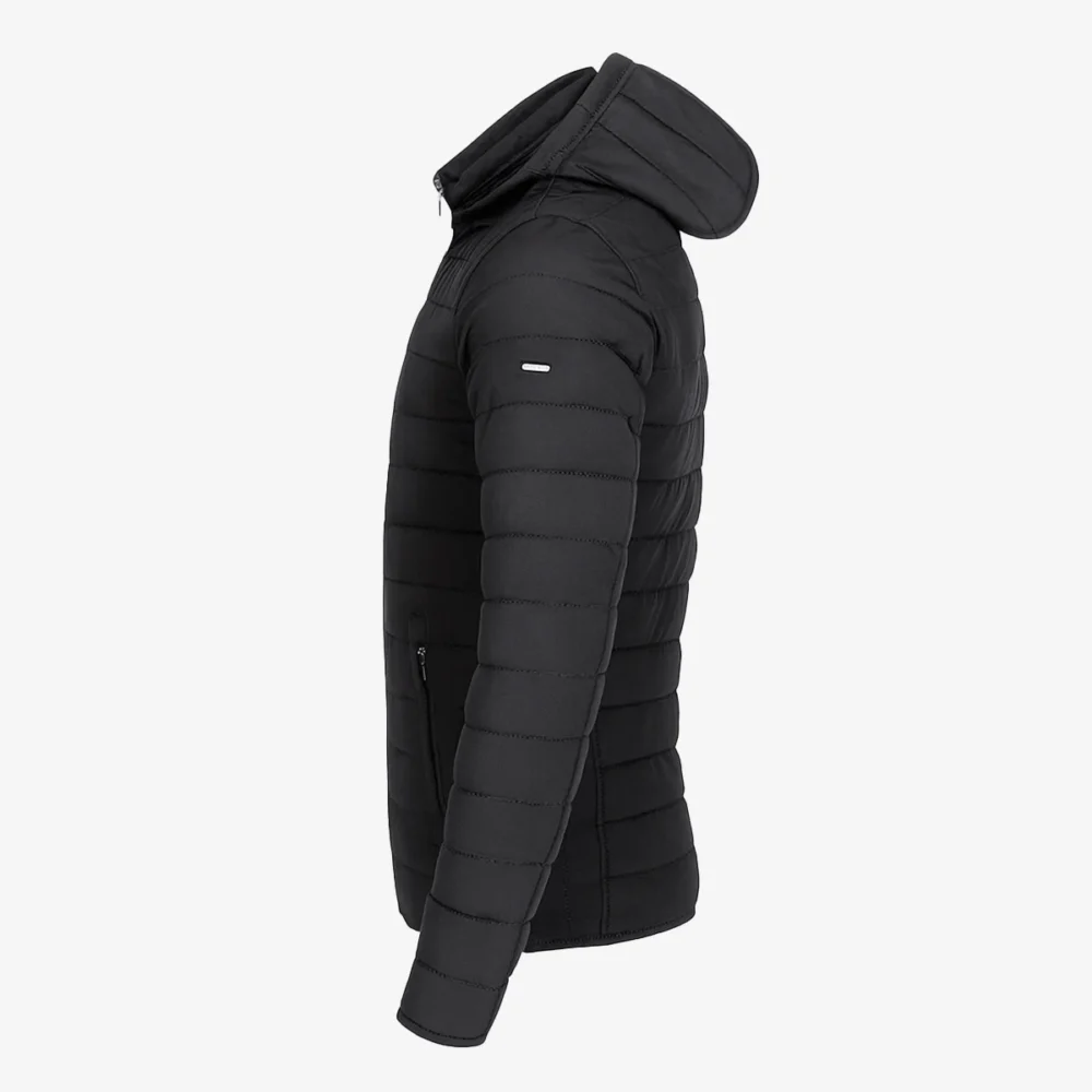 Mens winter puffer jacket black Basicmen
