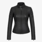 Ladies leather jacket black Chessy