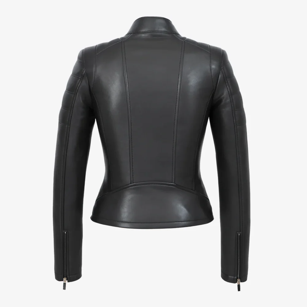Ladies leather jacket black Chessy