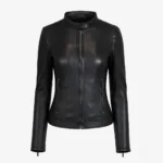 Ladies warm jacket with removable hood black GP