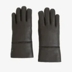 Men's shearling sheepskin black Gloves