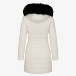 Womens winter jacket long puffer white