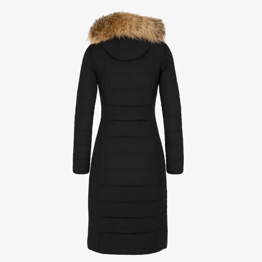 Womens winter jacket long puffer black