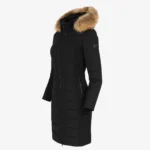 Womens winter jacket long puffer black