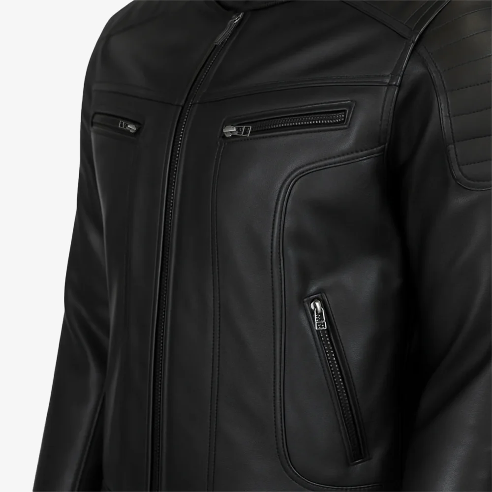 Mens leather jacket black Ryan