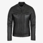 Mens leather jacket black Ryan
