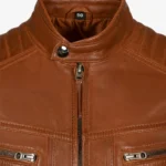 Mens leather jacket brandy Ryan