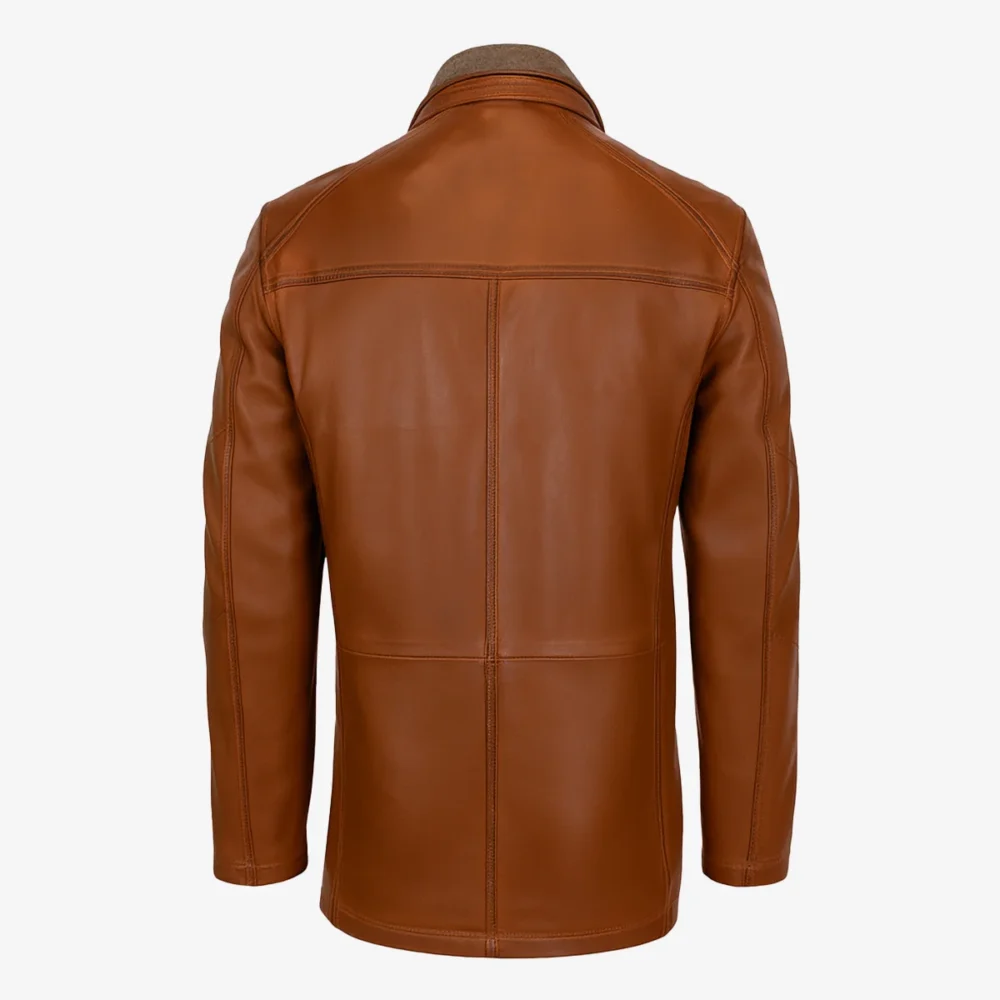Carlo Sacchi Parka – Cognac Lamb Leather