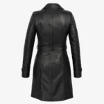 Ladies long leather black Trenchcoat