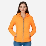 Womens lightweight padded orange jacket