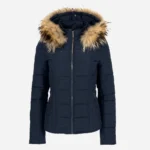 Womens winter puffer jacket blue 009