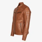Mens leather jacket brandy 9903