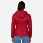 Womens lightweight padded red jacket