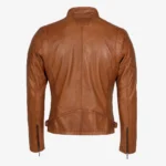Mens leather jacket brandy 9903