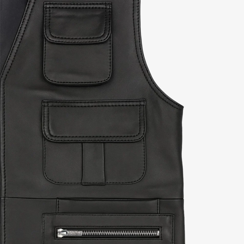 Carlo Sacchi fishermans gilet black