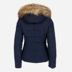 Womens winter puffer jacket blue 009
