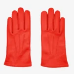 Women red lambskin gloves with trinta lining