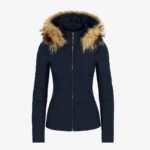 Womens winter puffer jacket blue 009