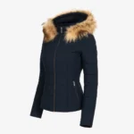 Womens winter puffer jacket blue 009