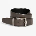 Reversible leather belt buffalo leather black/brown