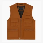 Carlo Sacchi fishermans gilet cognac