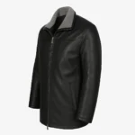 Carlo Sacchi Parka – black washed lamb leather