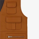 Carlo Sacchi fishermans gilet cognac