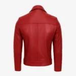 Mens leather biker jacket perfecto red 9915