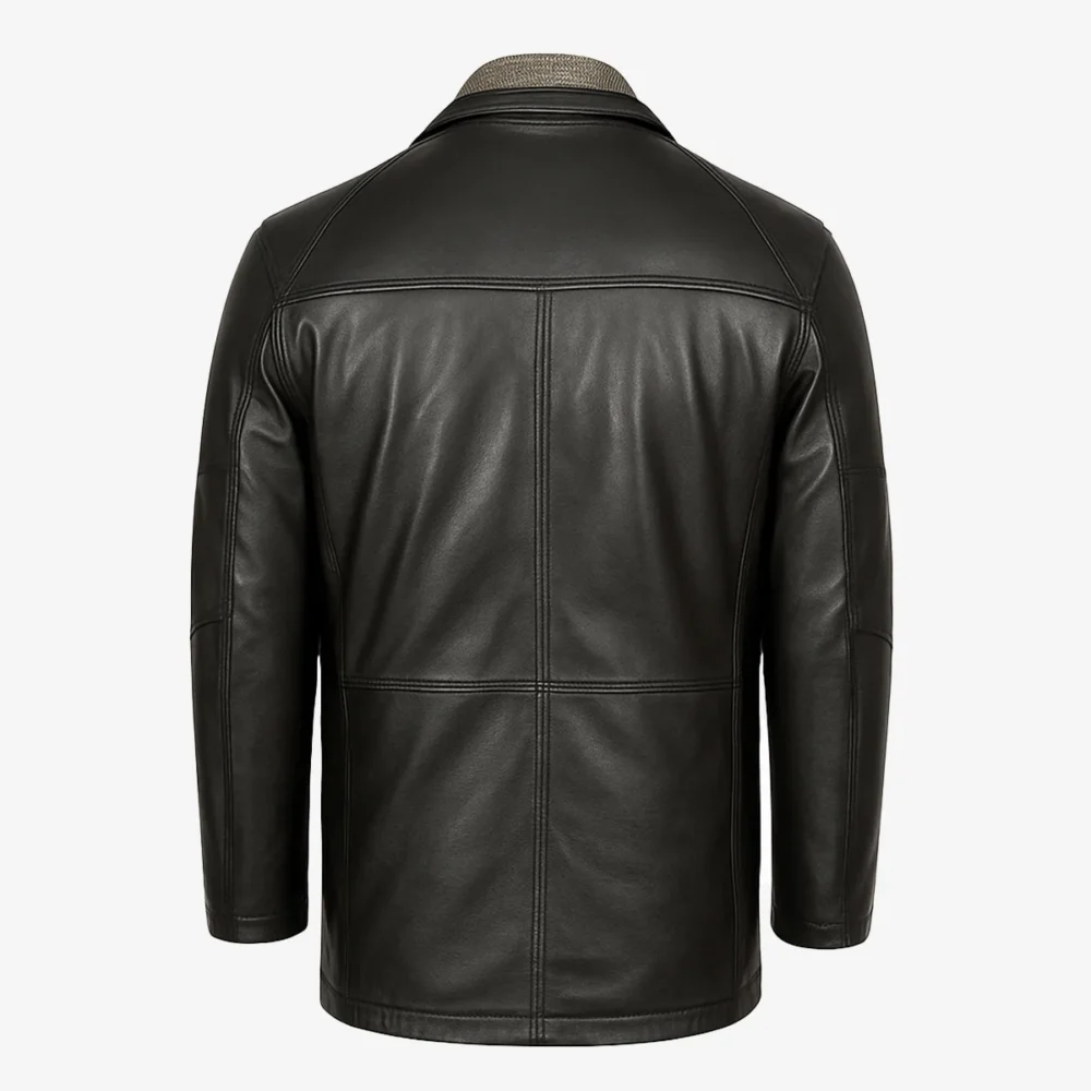 Carlo Sacchi Parka – black washed lamb leather
