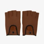 Carlo Sacchi sport-inspired half-finger leather gloves
