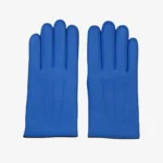 Carlo Sacchi women's luxury leather gloves blue
