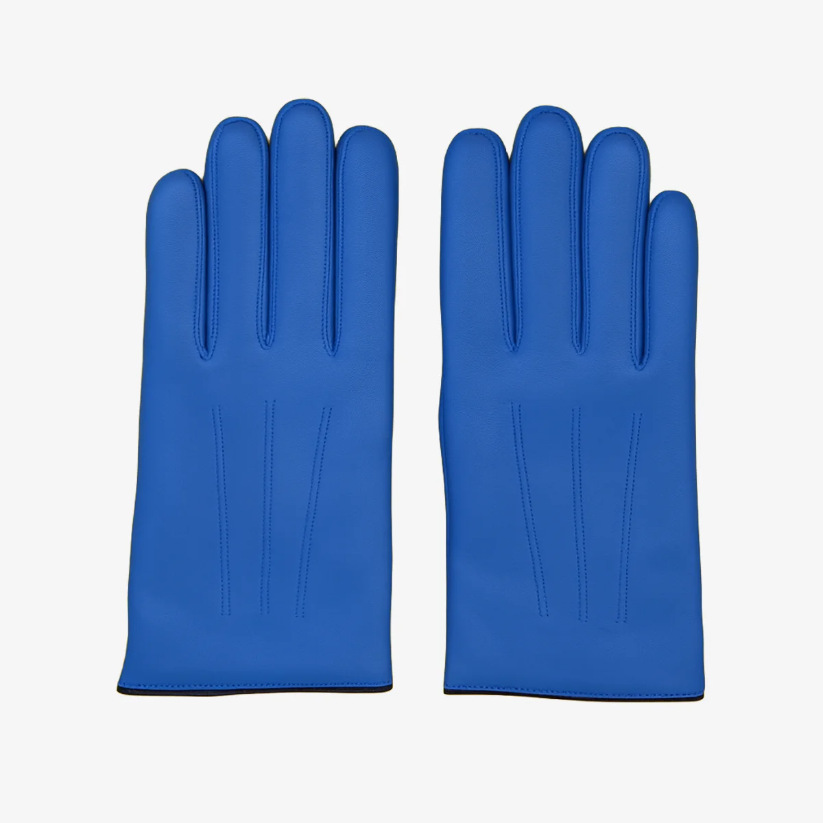 Carlo Sacchi women's luxury leather gloves blue