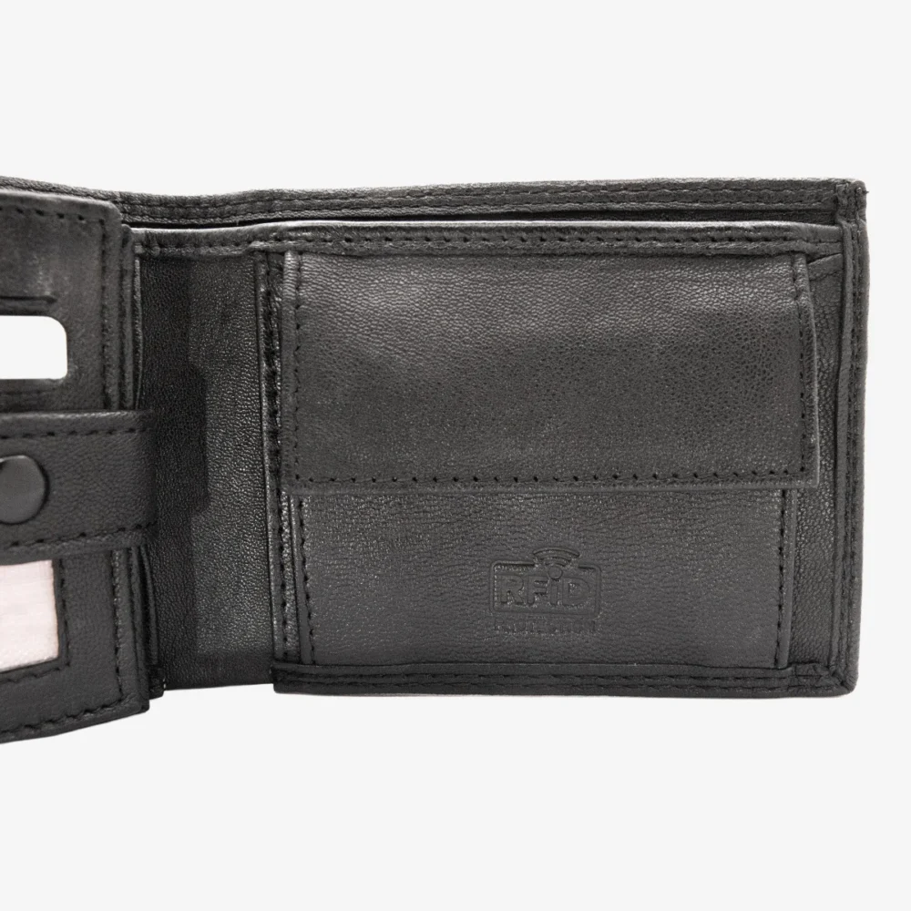 Carlo Sacchi men's leather wallet black