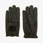 Carlo Sacchi calfskin driving gloves black